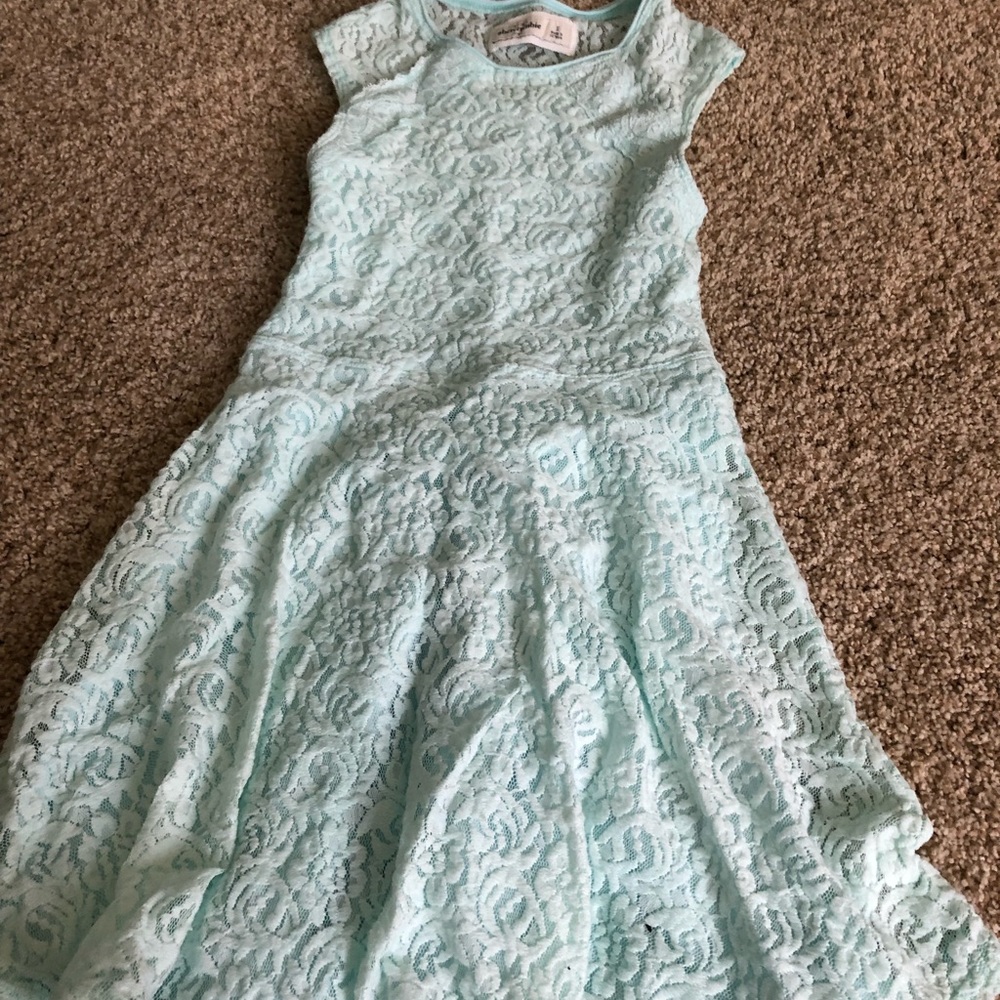 Abercrombie kids small teal dress lace